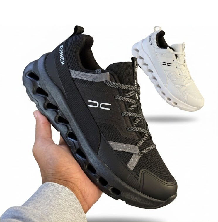 RUNNER – Chaussures de sport 100% noires, confort et performance