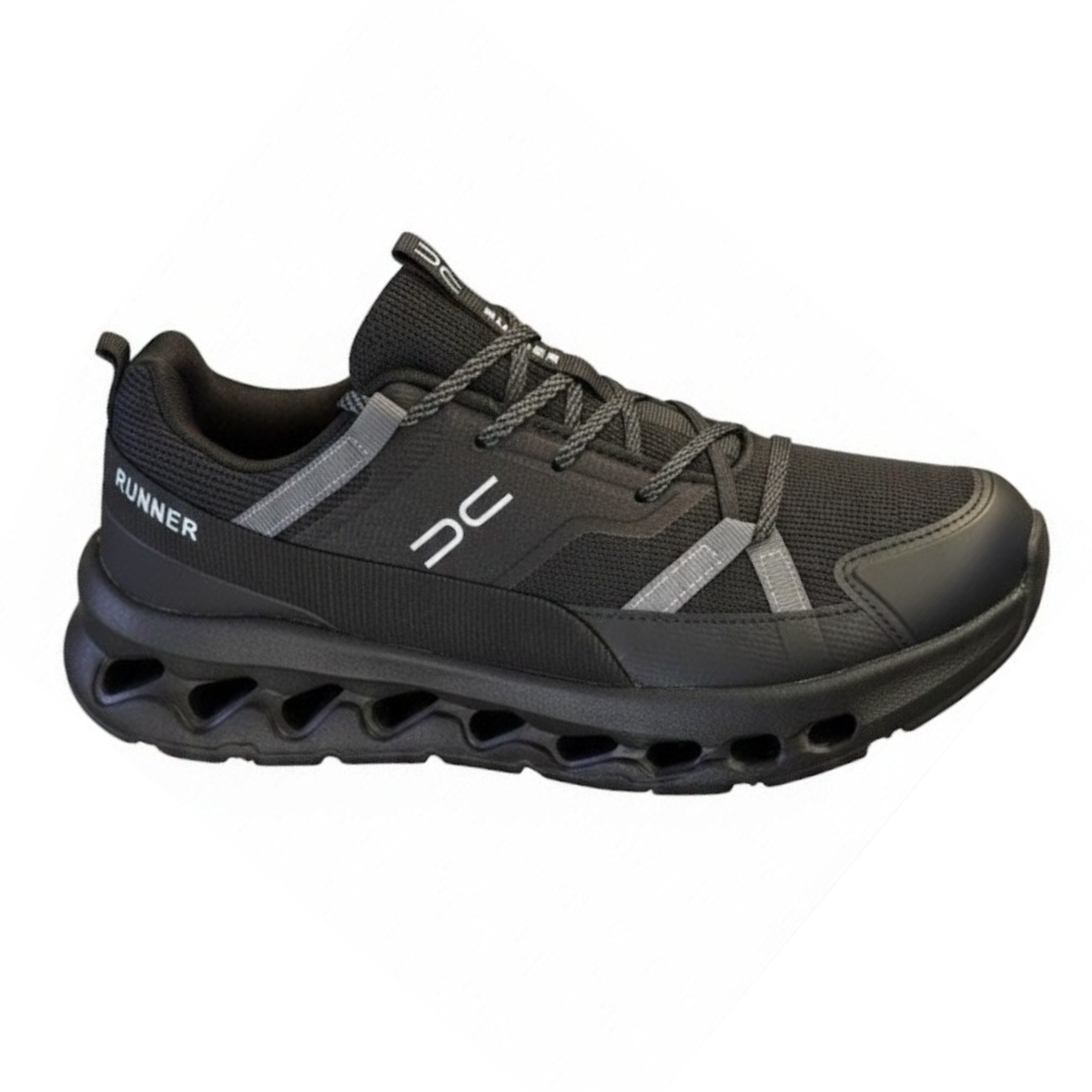 RUNNER – Chaussures de sport 100% noires, confort et performance