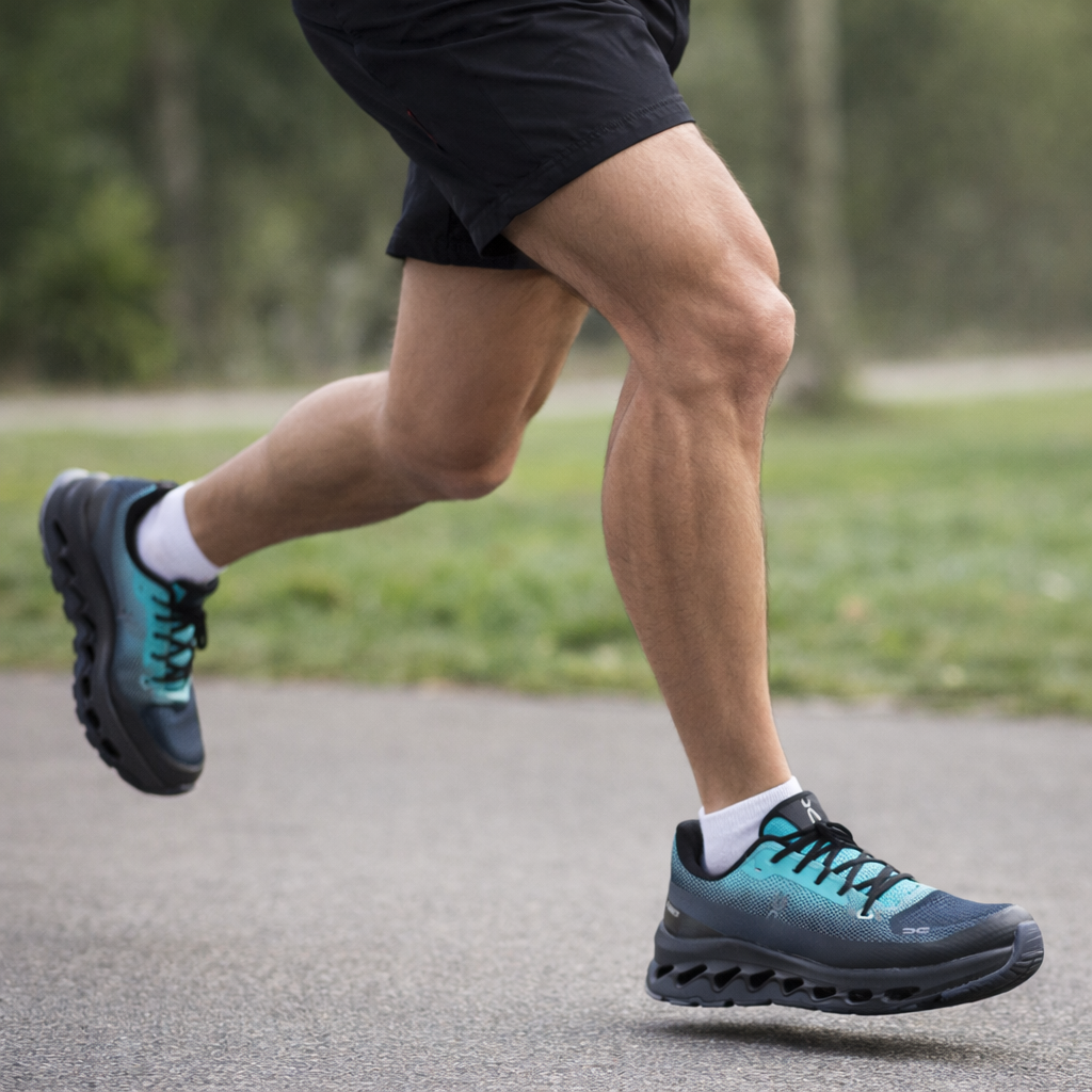 RUNNER – Chaussures de sport noires avec touches vert turquoise, audace et confort