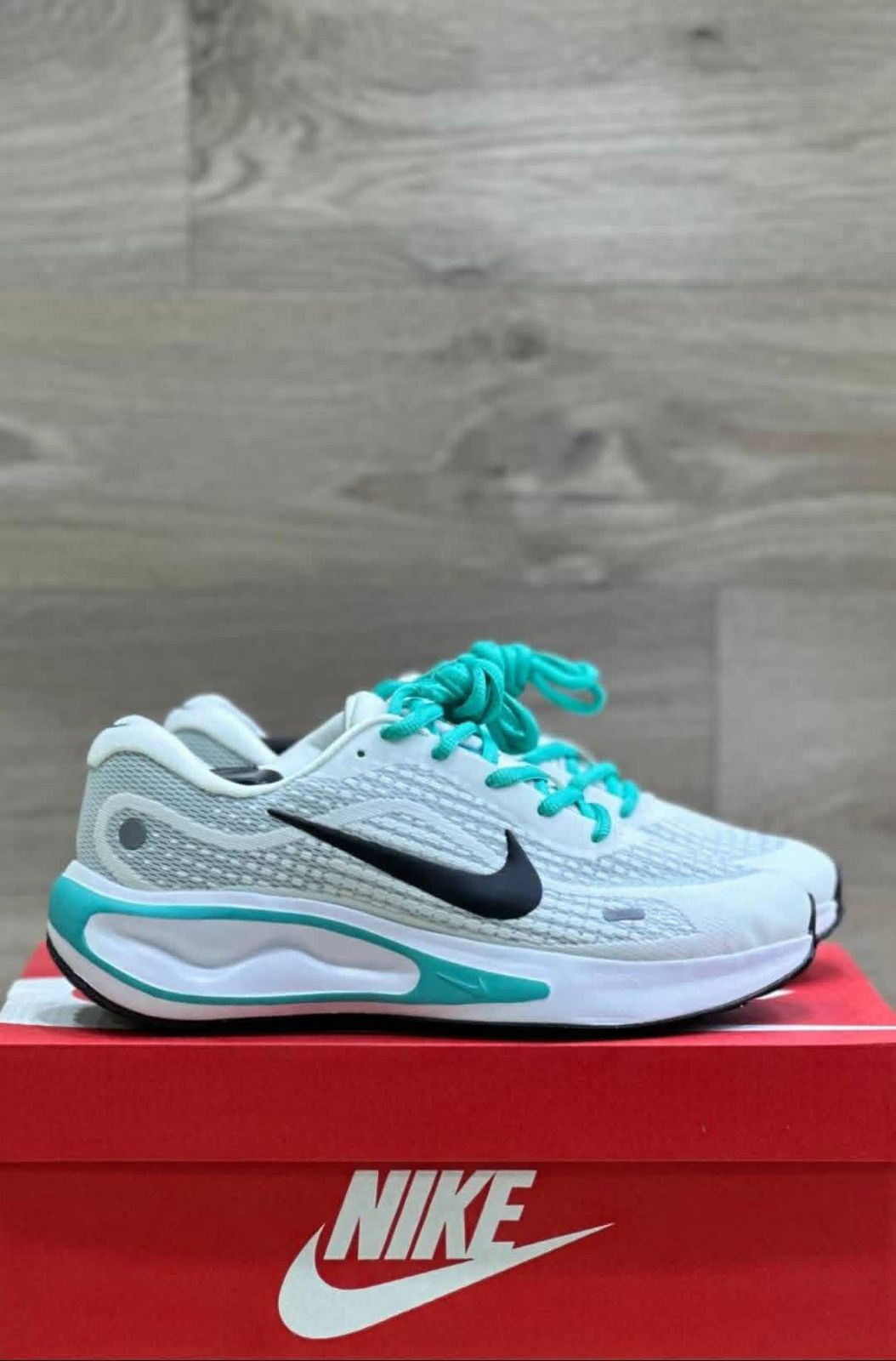 NIKE – JUST DO IT | Blanc/Vert turquoise – Chaussures de sport dynamiques
