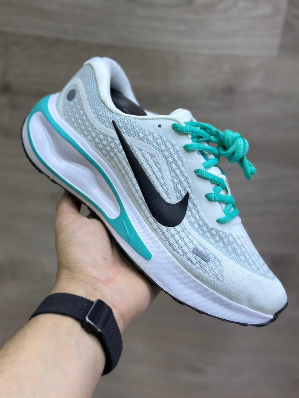 NIKE – JUST DO IT | Blanc/Vert turquoise – Chaussures de sport dynamiques