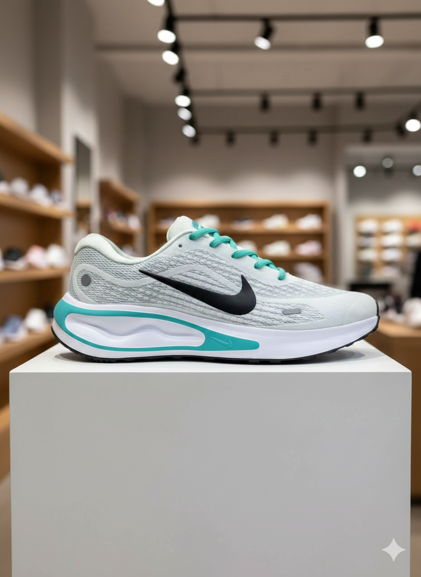 NIKE – JUST DO IT | Blanc/Vert turquoise – Chaussures de sport dynamiques